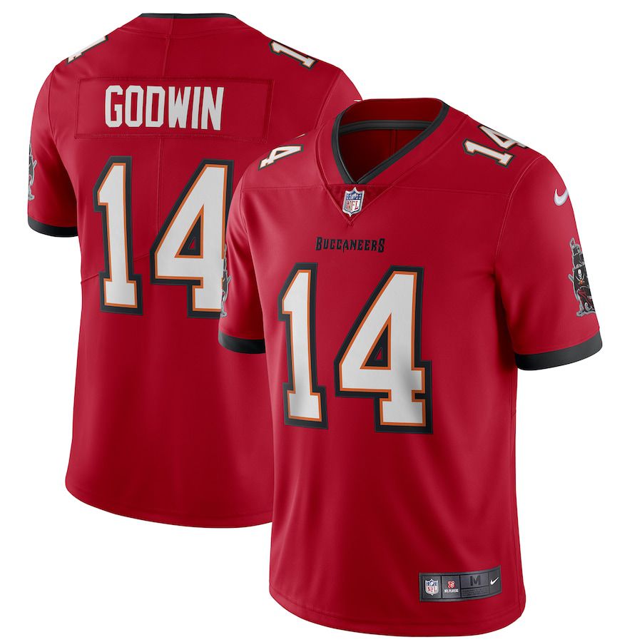 Men Tampa Bay Buccaneers 14 Chris Godwin Nike Red Vapor Limited NFL Jersey